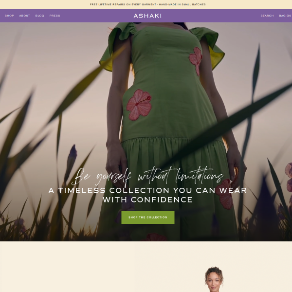 Website preview of ASHAKI EVANS