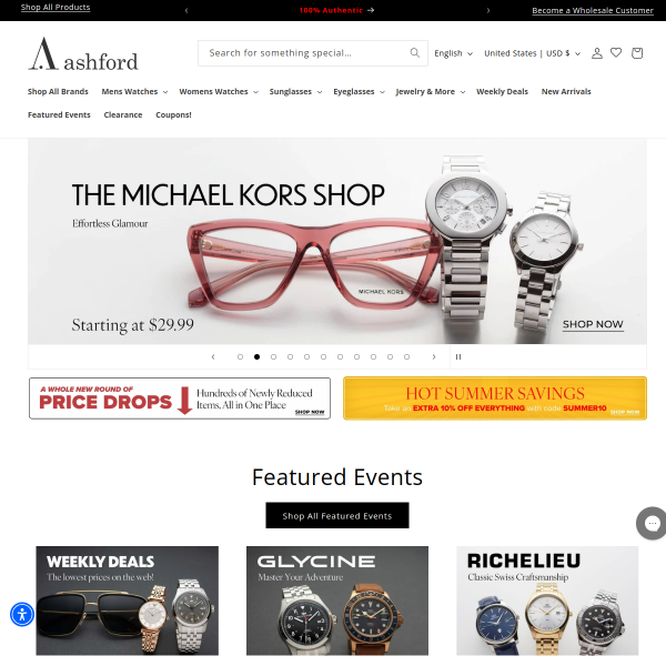Website preview of ASHFORD WILLIS