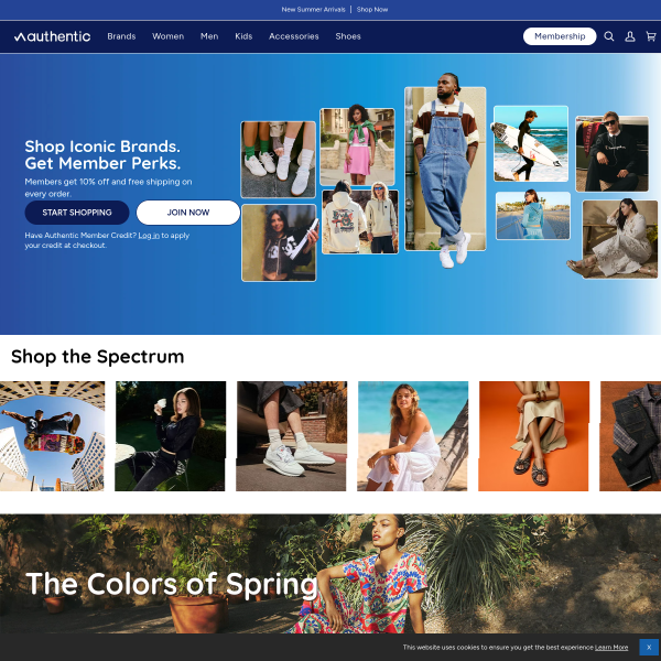 Website preview of Authentic Beauty