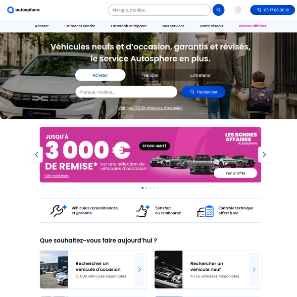 Website preview of AUTOSPHERE CARROSSERIE NIORT