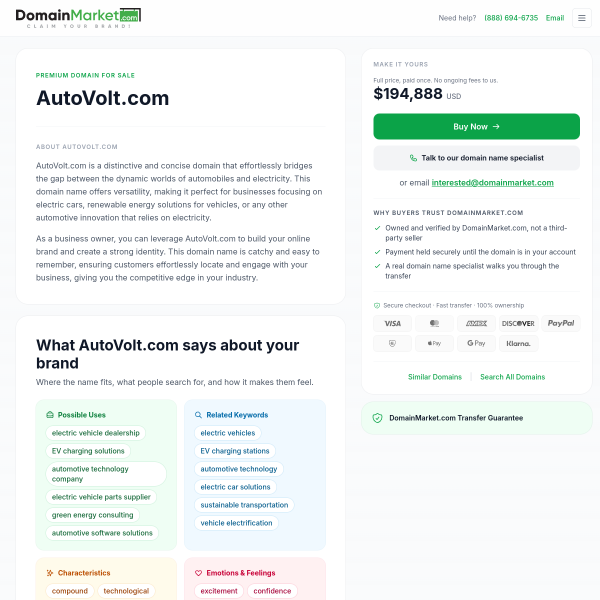 Website preview of Autovolt Car Services