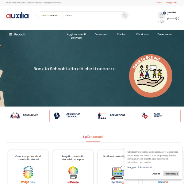 Website preview of AUXILIA S.P.A.