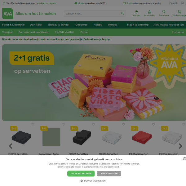 Website preview of AVA PAPIERWAREN NV