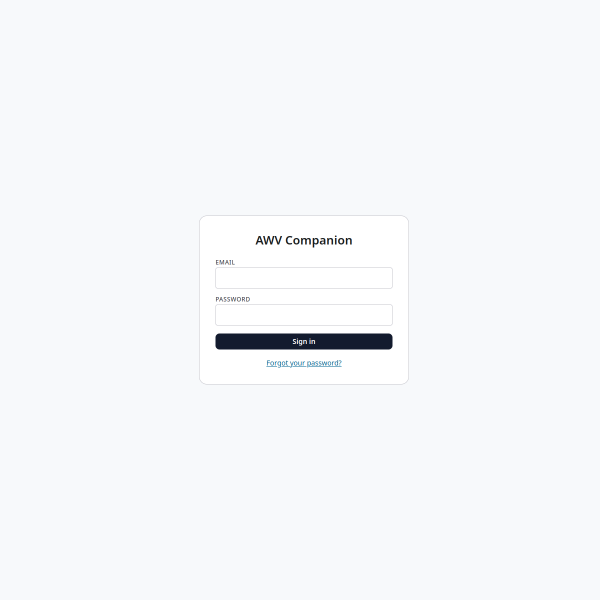 Screenshot of AWV Companion