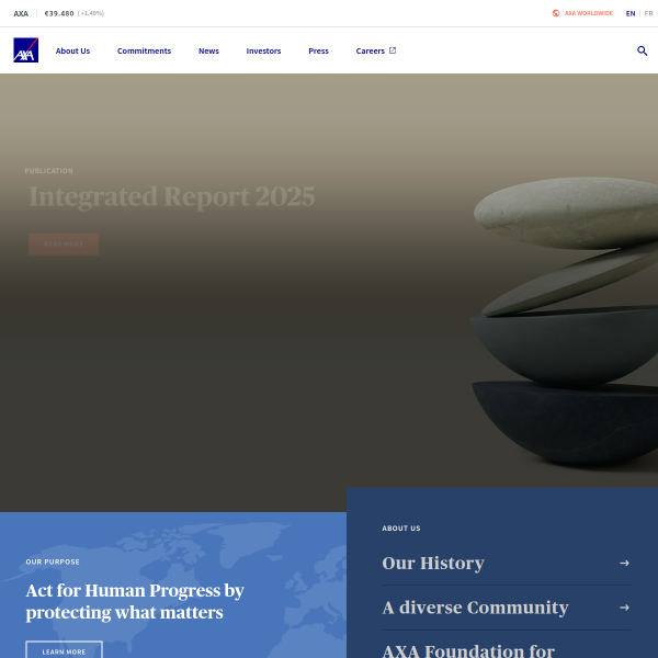 Website preview of AXA MANSARD INSURANCE PLC