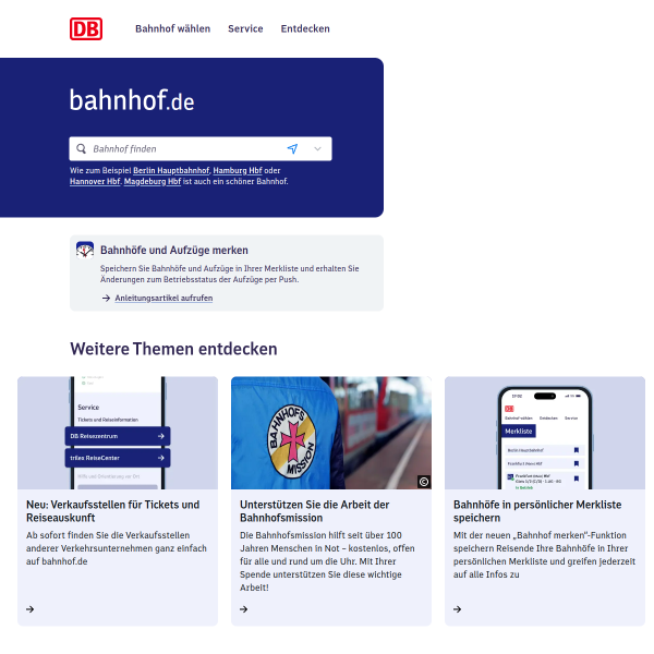 Website preview of Bahnhof Tharandt