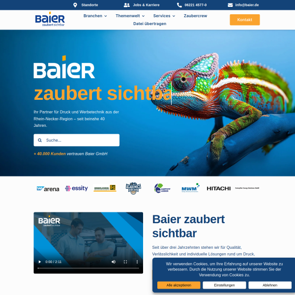 Website preview of Baier Bauelmente