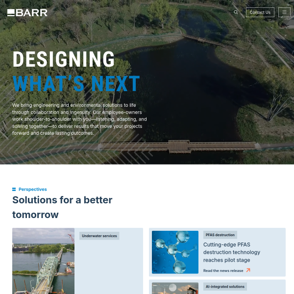 Website preview of Barr Construction Ltd