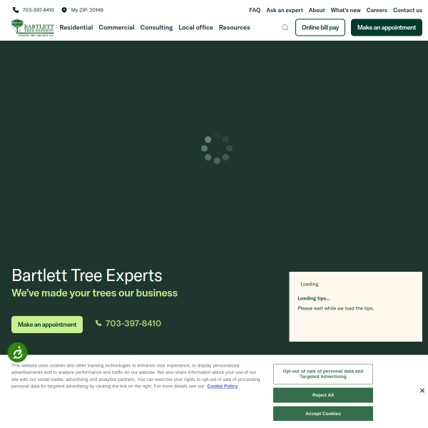 Website preview of Bartlett-Hayward Company