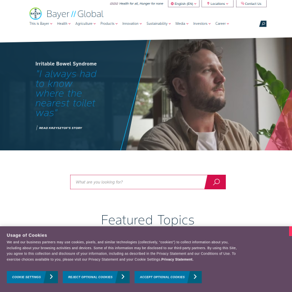 Website preview of BAYER CROPSCIENCE LIMITED
