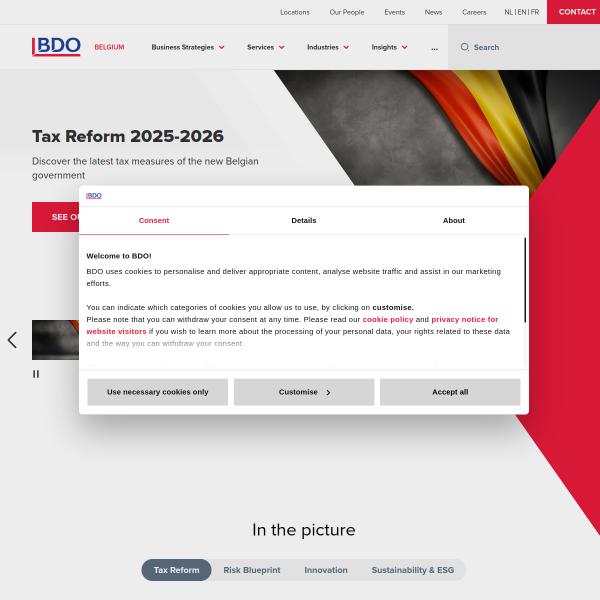 Website preview of BDO BEDRIJFSREVISOREN-BDO REVISEURS D'ENTREPRISES