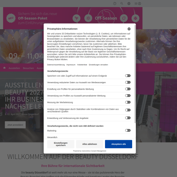 Website preview of Beauty Vital" Anja Simon Kosmetikstudio u. Fußpflege