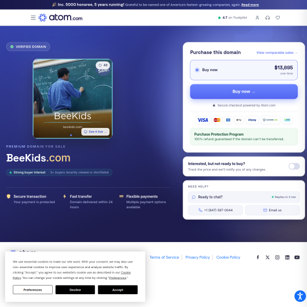 Website preview of BEEKIDS  S.R.L.