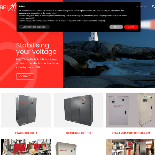 Website preview of BELOTTI FRATELLI SOCIETA