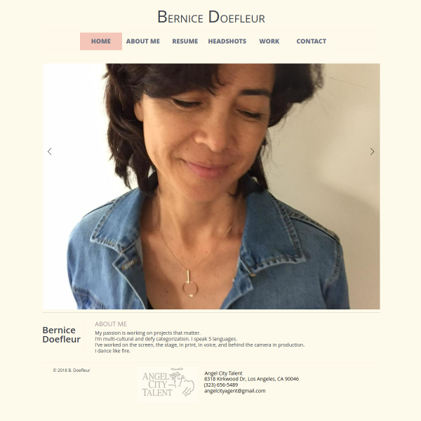 Website preview of BERNICE SMITH
