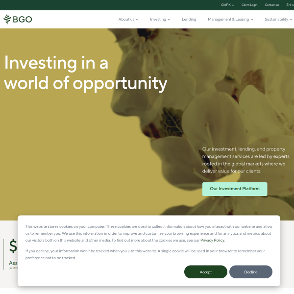 Website preview of BGO Warsaw III Propco S.a r.l.