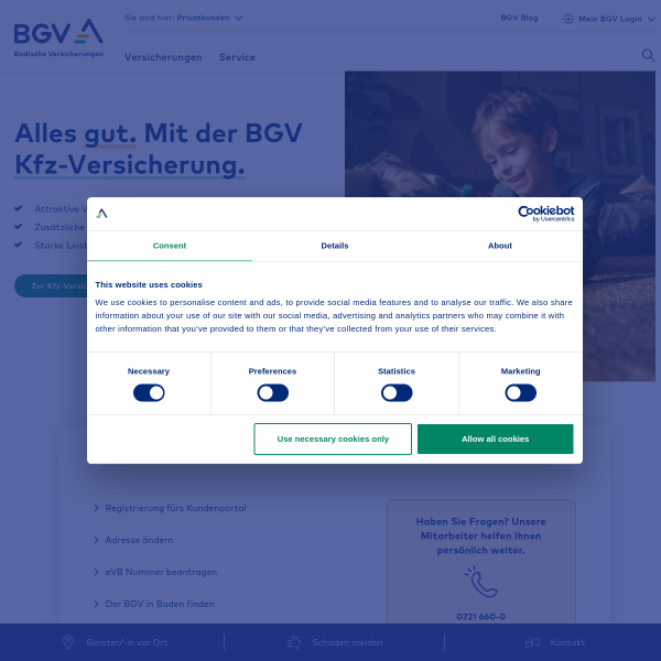 Website preview of BGV Bender Grundstücksverwaltungs-GmbH & Co. KG