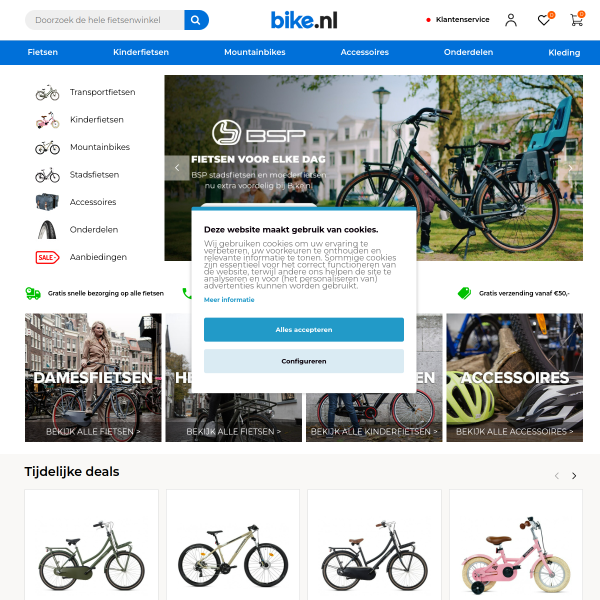 Website preview of Bike Totaal Groeneveld Fietsen