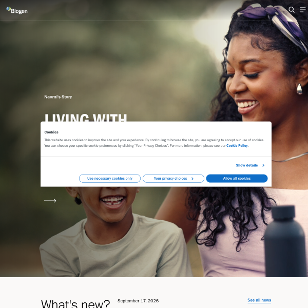 Website preview of biogen life sciences