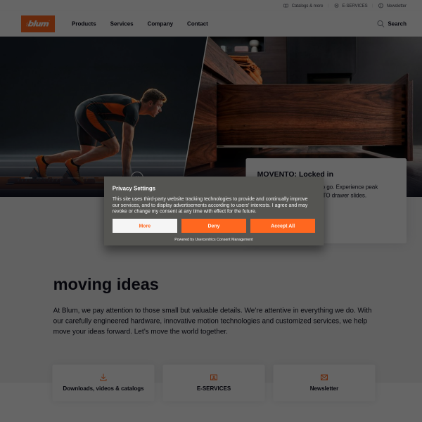 Website preview of Blum Community Center