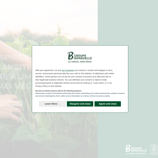 Website preview of BONDUELLE POLSKA SPÓŁKA AKCYJNA
