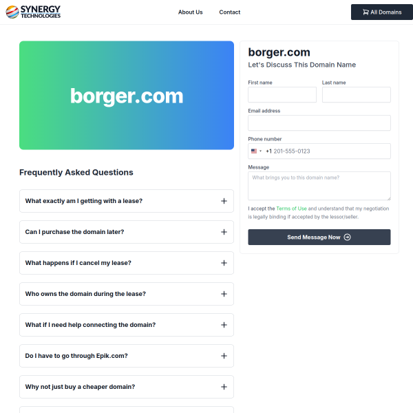 Website preview of Borger EOC