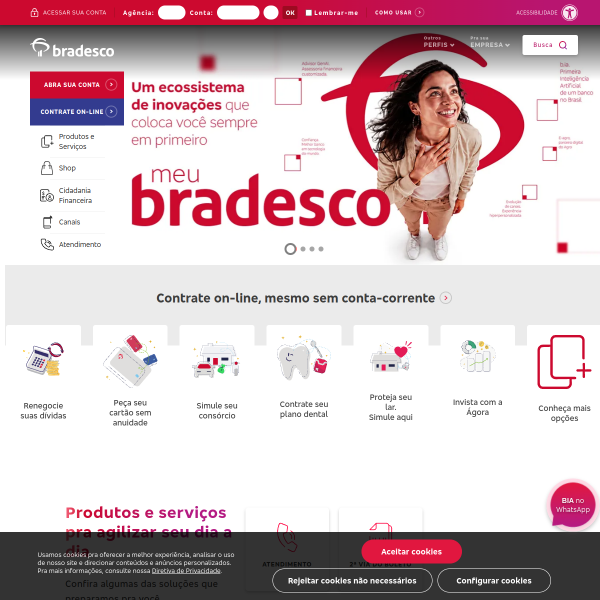 Website preview of BRADESCO SAUDE S/A
