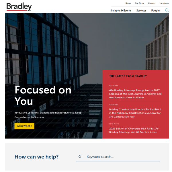 Website preview of BRADLEY CRAIG