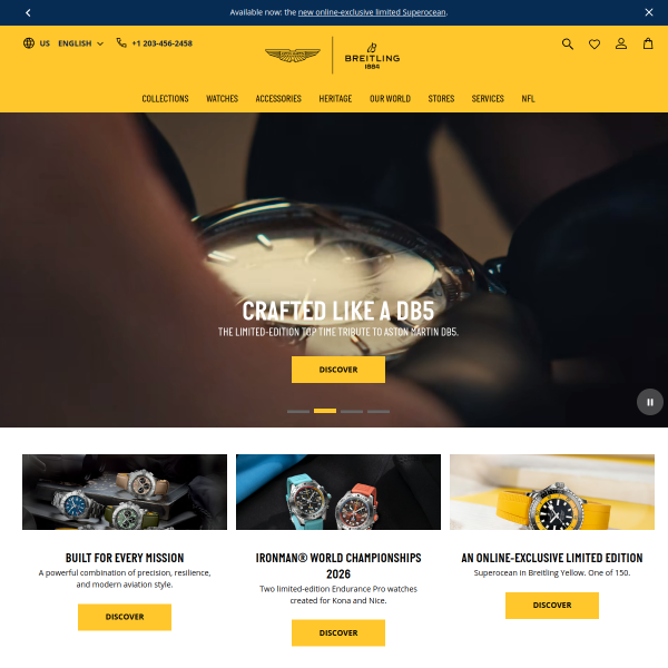 Website preview of BREITLING BOUTIQUE BUCHAREST