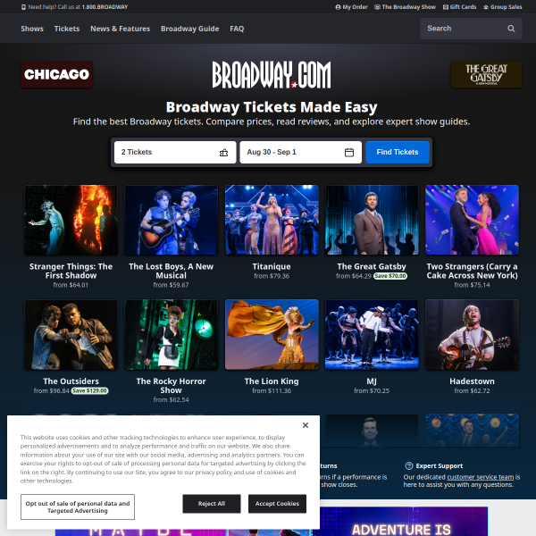 Website preview of Broadway Detail