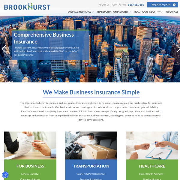 Website preview of Brookhurst Court Housing