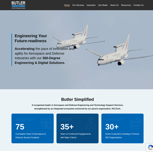 Website preview of Butler Knob