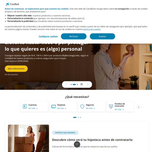 Website preview of CAIXABANK BOLSA INDICE EUROPA, FI