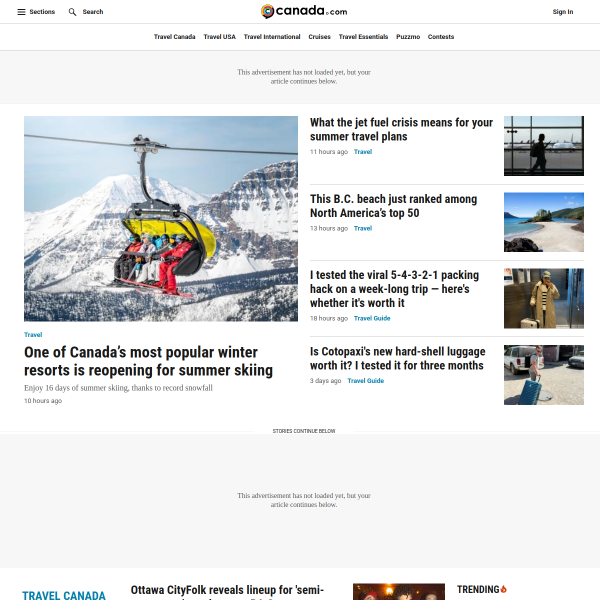 Website preview of Canada-Israel Committee