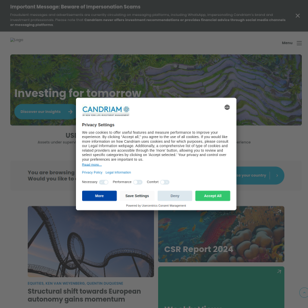 Website preview of CANDRIAM B - CANDRIAM B AUTOCALL - FRANCE