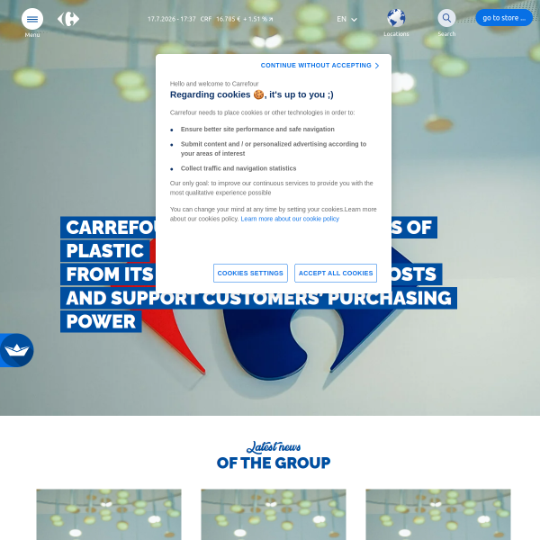 Website preview of Carrefour Camas