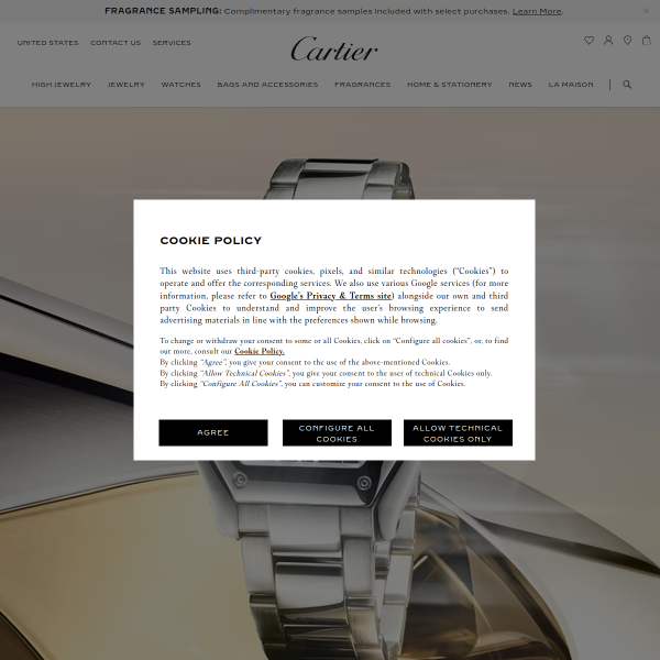 Website preview of Cartier Militari