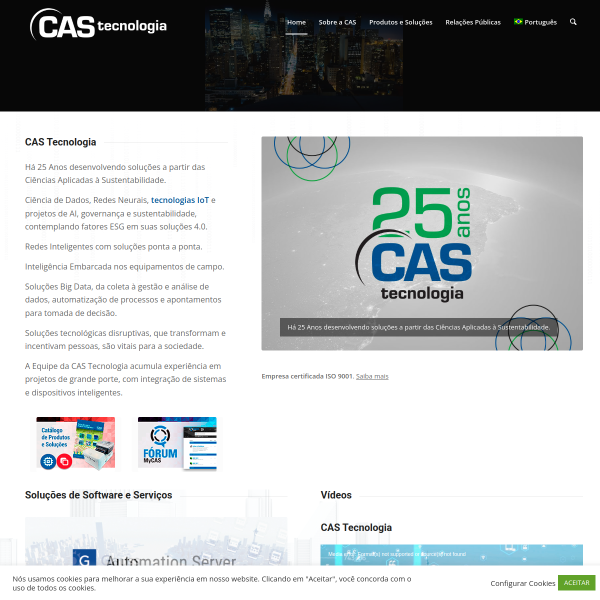 Website preview of CAS SILVA - CALCADOS - EIRELI