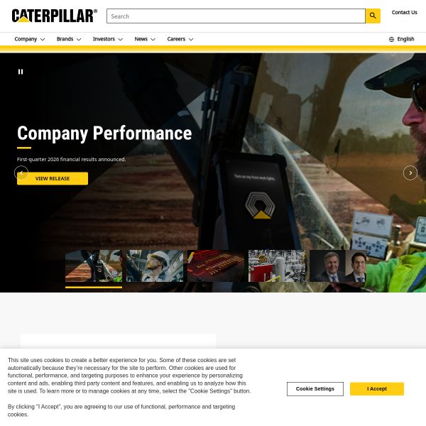 Website preview of CATERPILLAR LEASING OPERATIVO LIMITADA