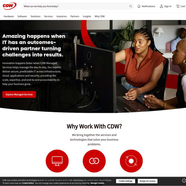 Website preview of cdw & associates limited