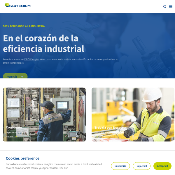 Website preview of cegelec soluciones y servicios electricos sl