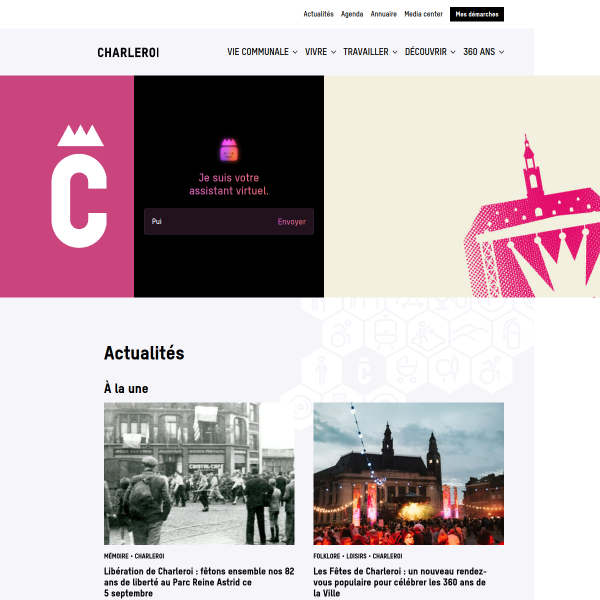 Website preview of Charleroi-A.T.
