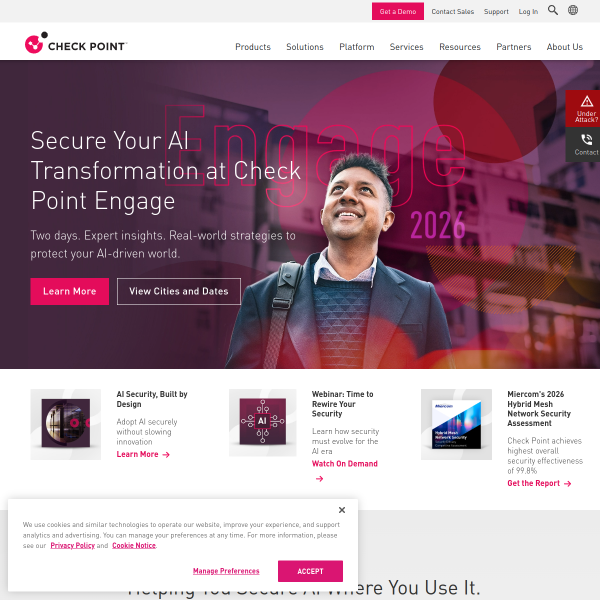 Website preview of Checkpoint Restaurant and Lounge