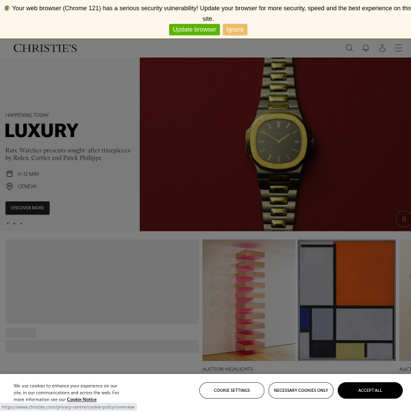 Website preview of Christies at 32 on Russell