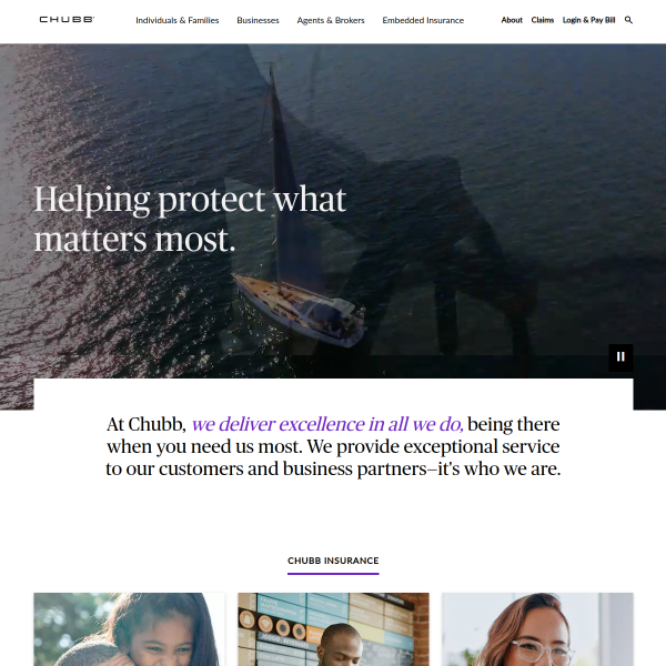 Website preview of chubb integrated systems