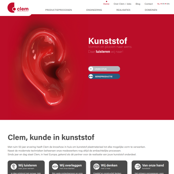 Website preview of clem trans