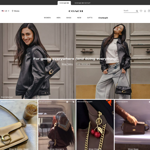 Website preview of Coach Singapore Pte. Ltd.