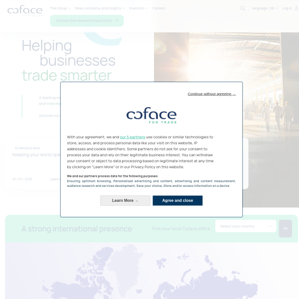 Website preview of COFACE POLAND SERVICES SPÓŁKA Z OGRANICZONĄ ODPOWIEDZIALNOŚCIĄ
