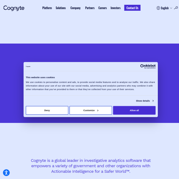Website preview of Cognyte Software LP