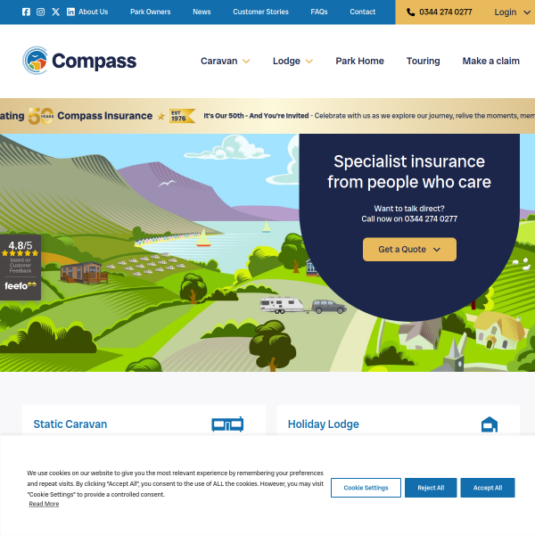 Website preview of COMPASS CONSTRUCTION NE LTD